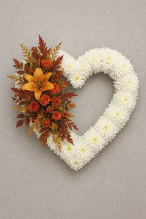 Open Heart Based Flower Tribute