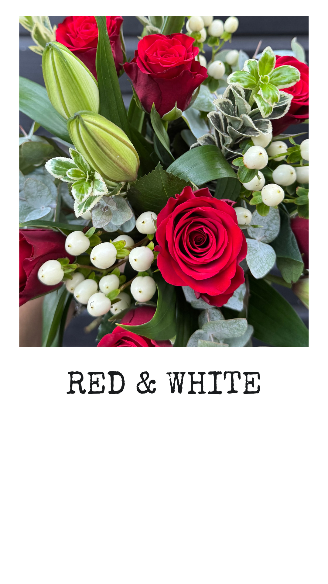 Red & White - Hand-tied Bouquet