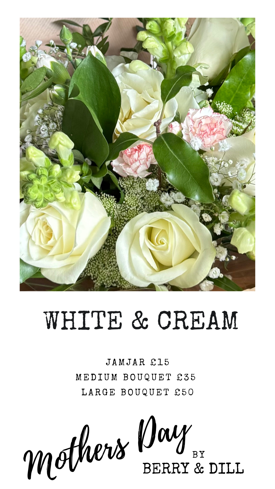 White & Cream -  Hand-tied Bouquet