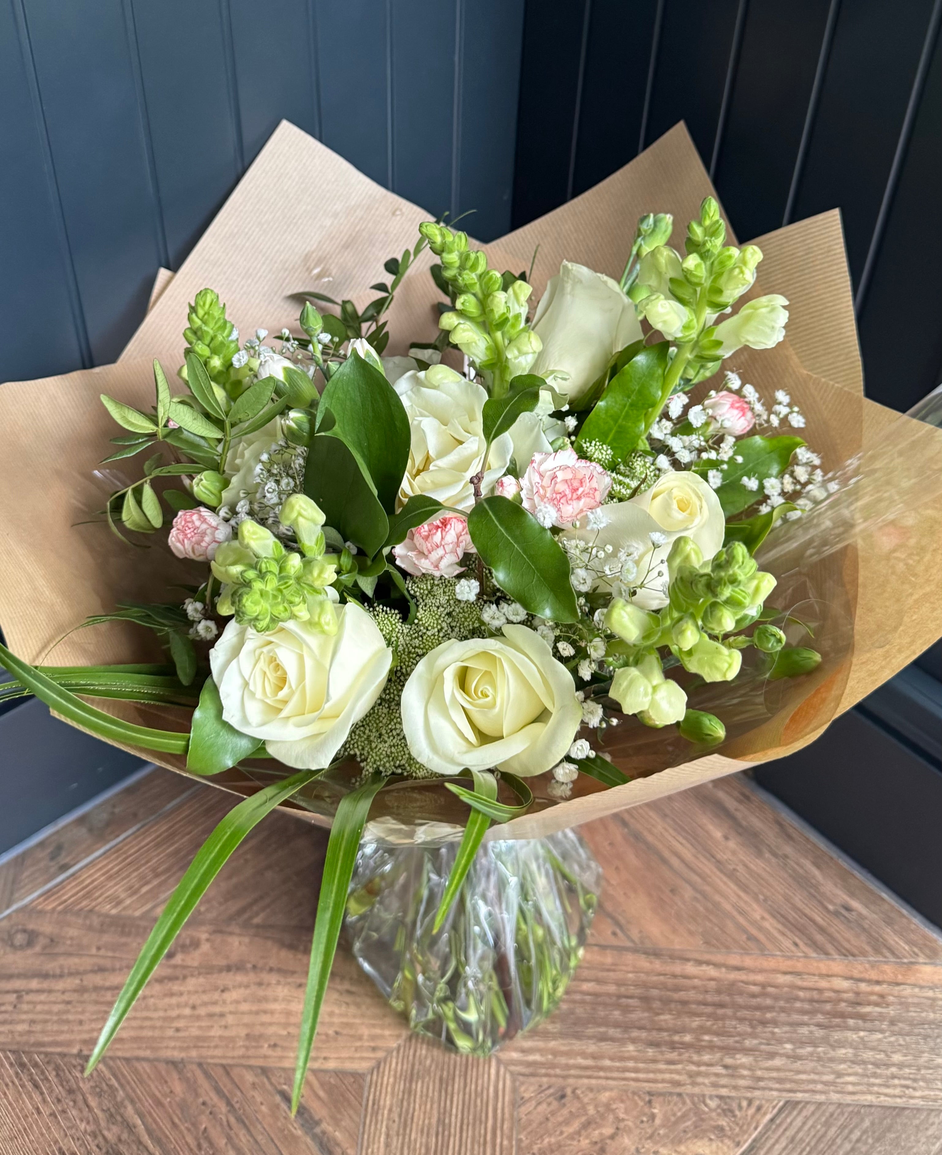 White & Cream -  Hand-tied Bouquet