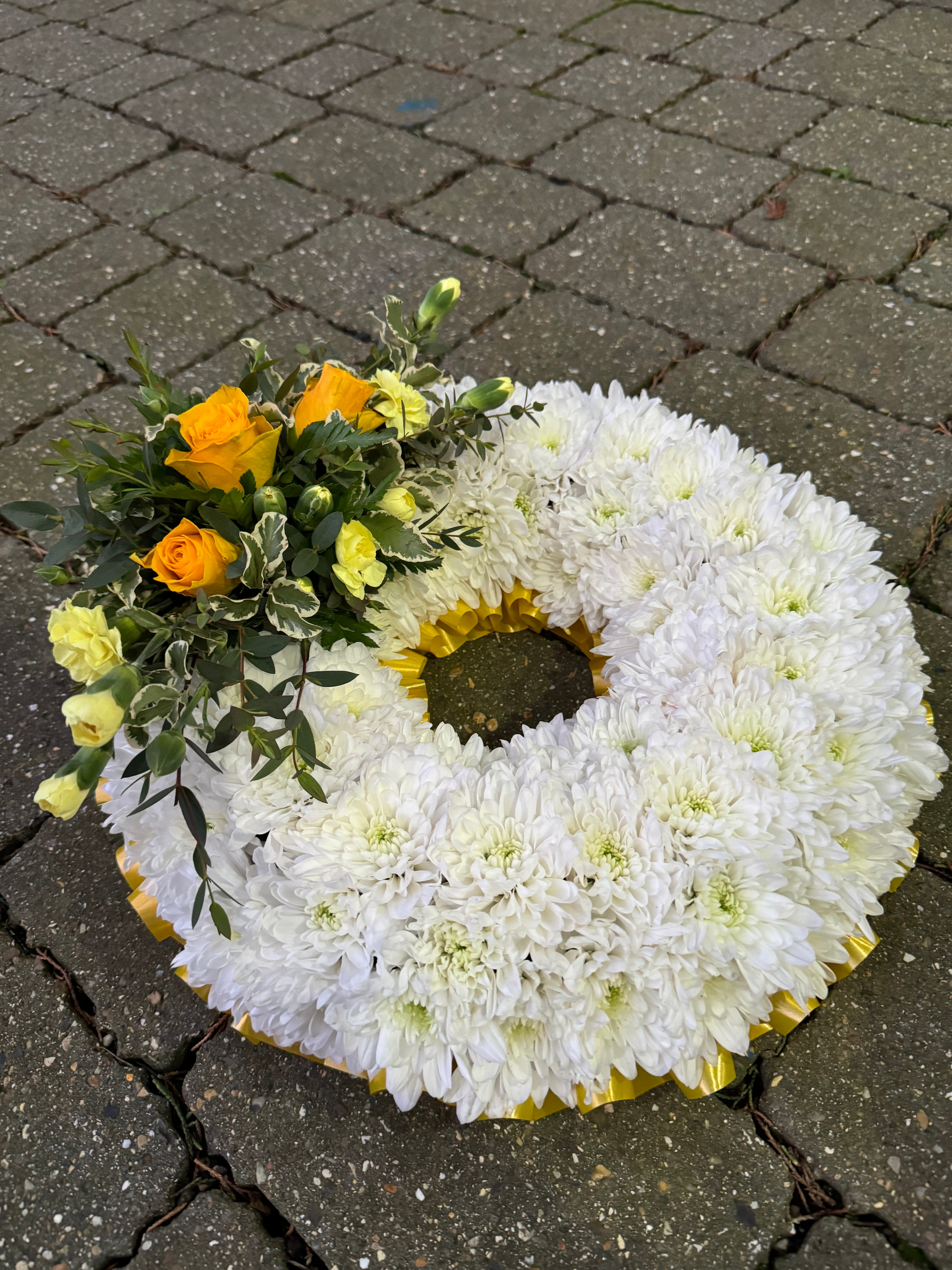 Wreath Based Flower Tribute
