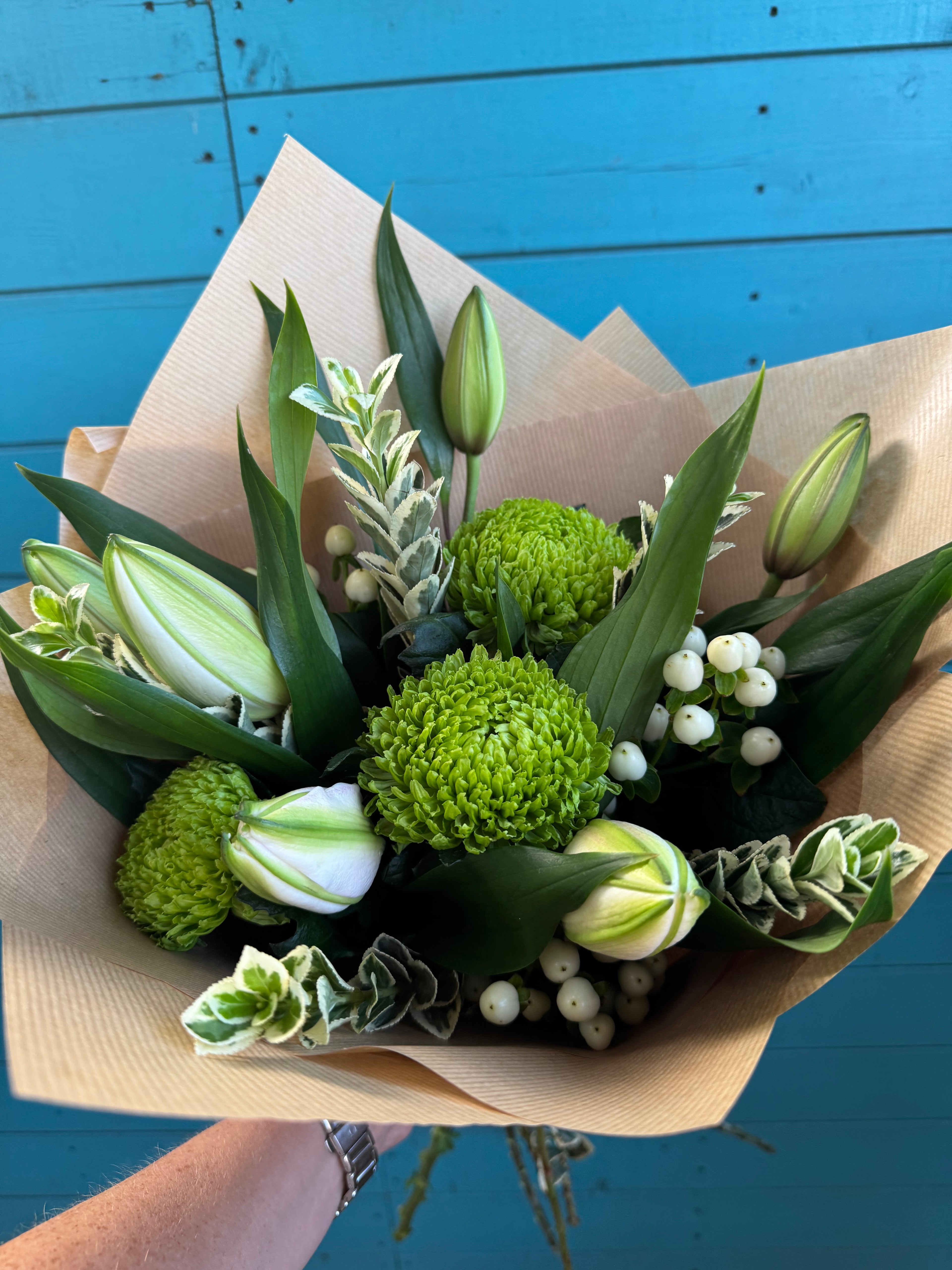 Green Hand Tied Bouquet