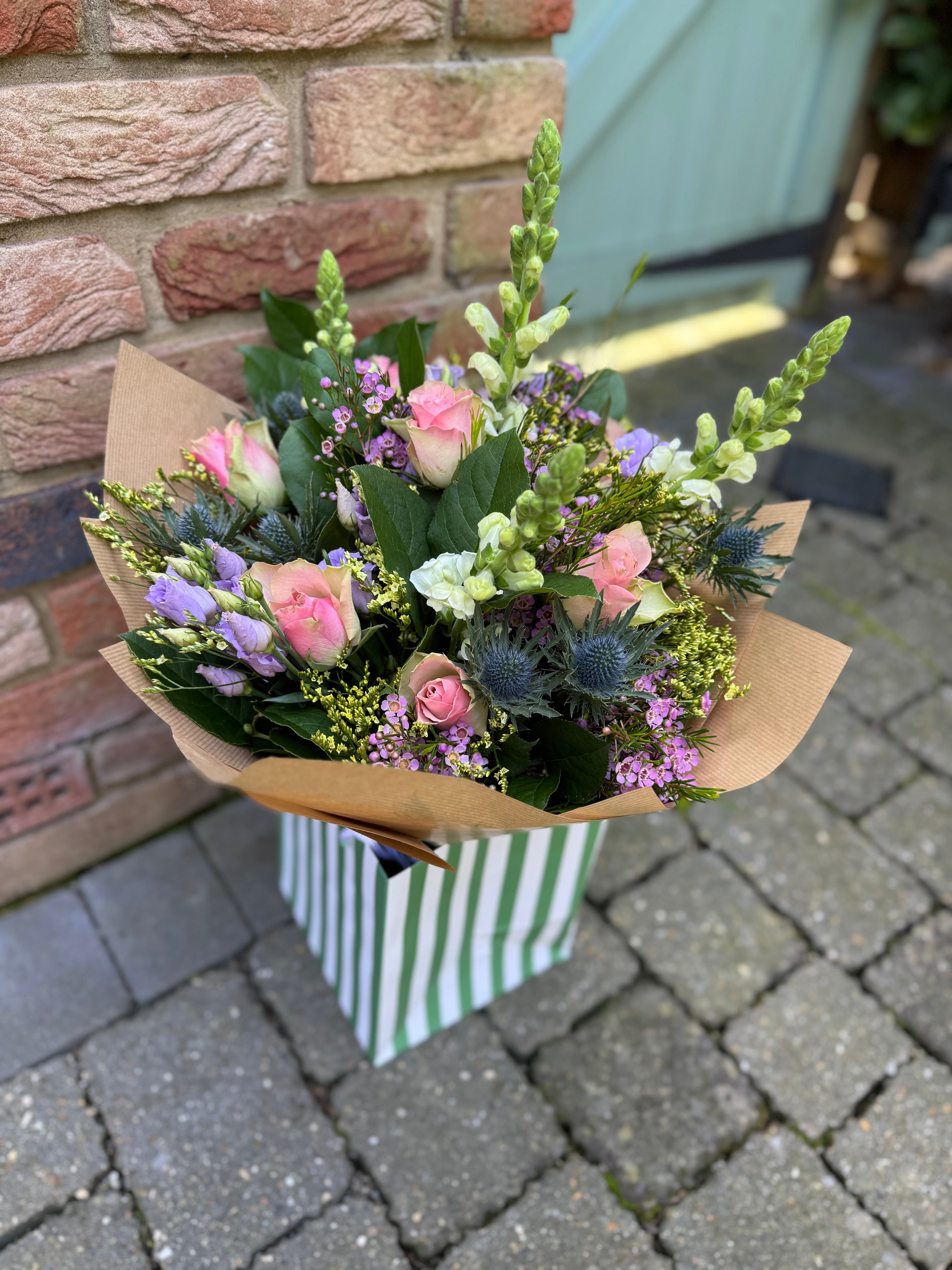 Pink & Purple Handtied Bouquet