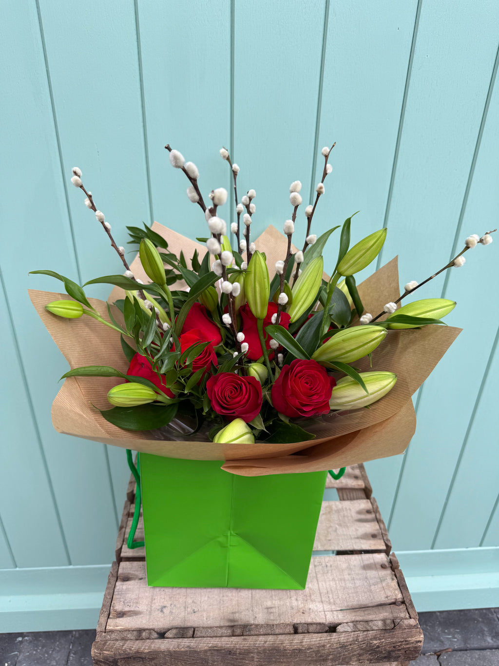 Red & White - Hand-tied Bouquet