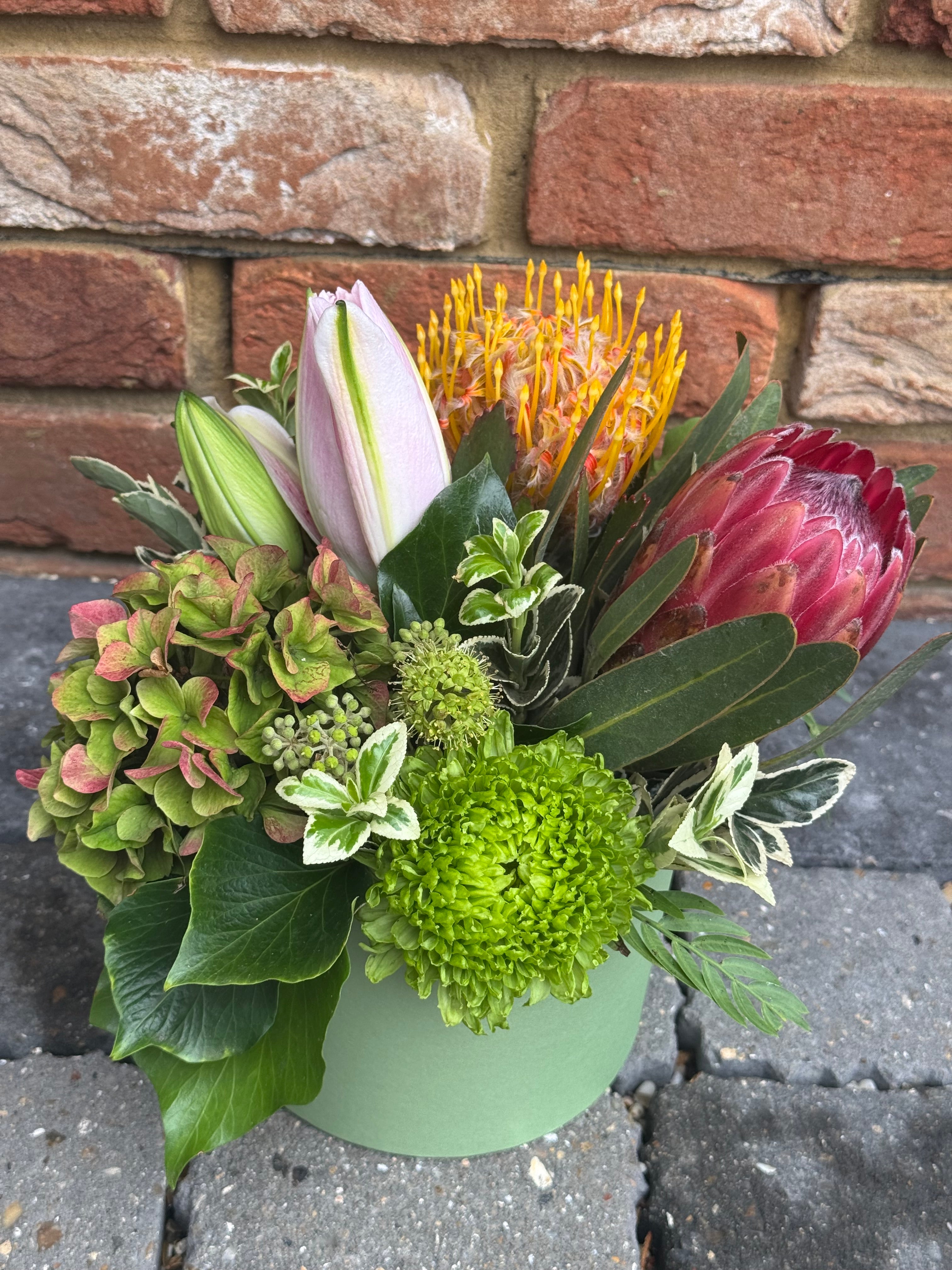 Tropical Hat Box Arrangement - Small